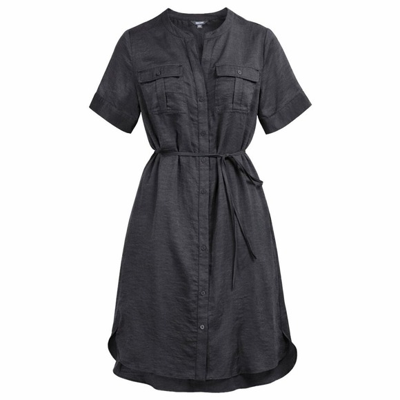 Simply Vera Vera Wang Black Belted Shirt Dress Tie Waist Midi Knee Length XXL - Picture 13 of 13